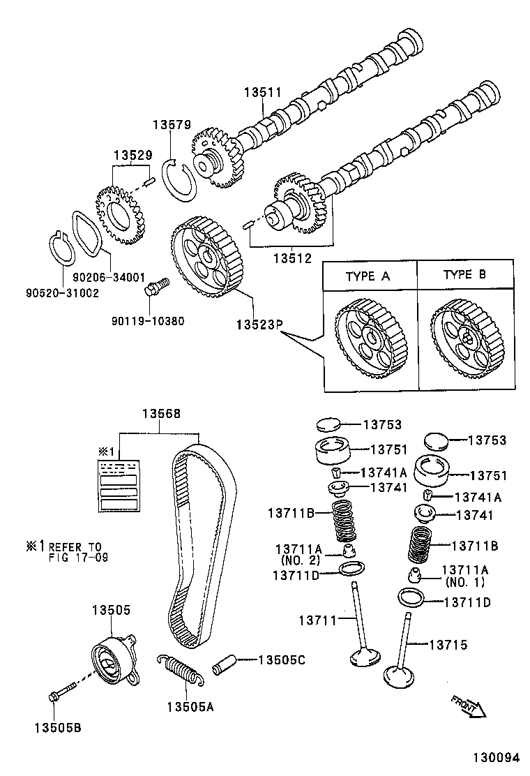 TOYOTA 13568 19046 - Ангренажен ремък vvparts.bg