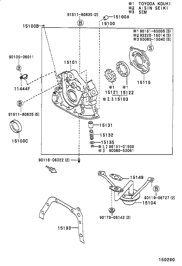 TOYOTA 90311-32020 - Семеринг, разпределителен вал vvparts.bg