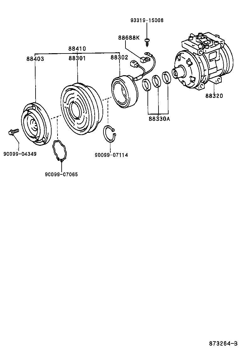 TOYOTA 88320-35670 - Компресор, климатизация vvparts.bg