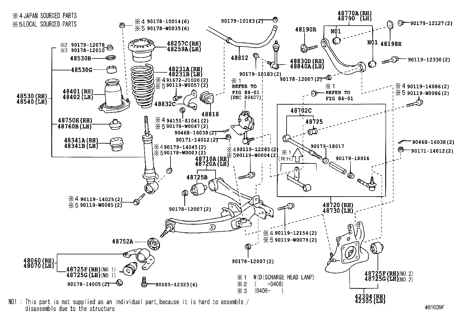 TOYOTA 4872505090 - Тампон, носач vvparts.bg