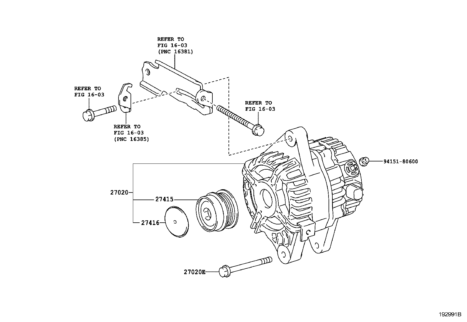 TOYOTA 27060-0T091 - Генератор vvparts.bg