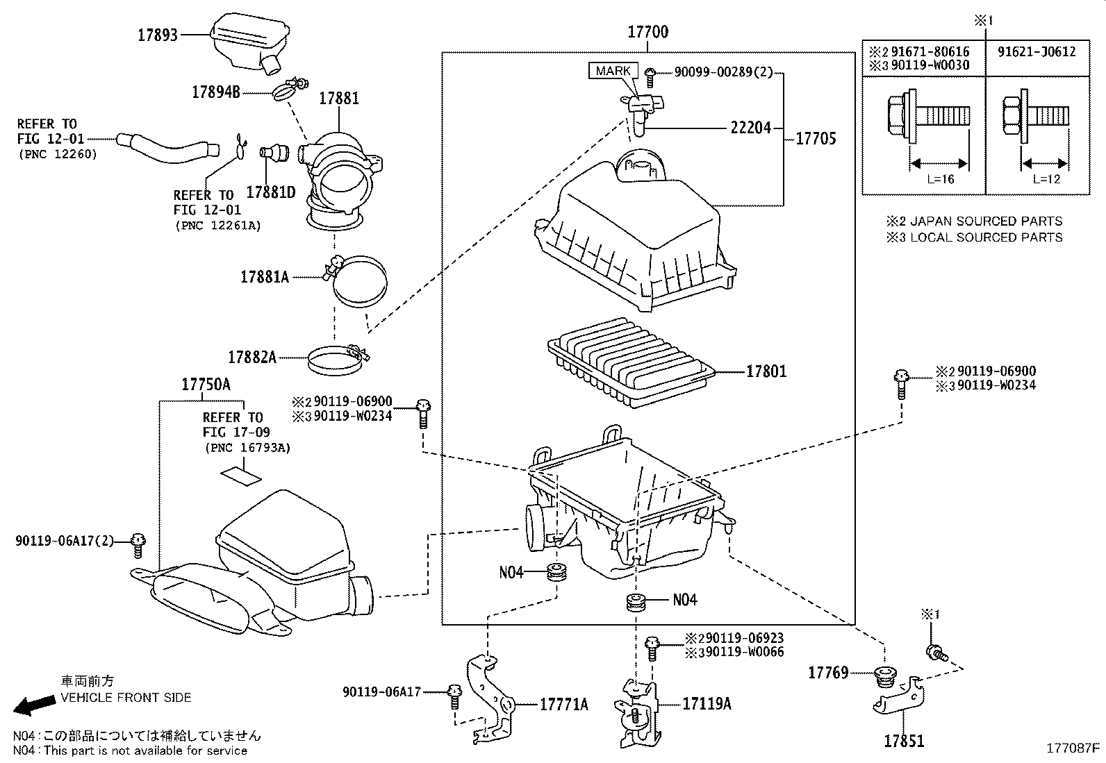 TOYOTA (GAC) 1780128030 - Въздушен филтър vvparts.bg