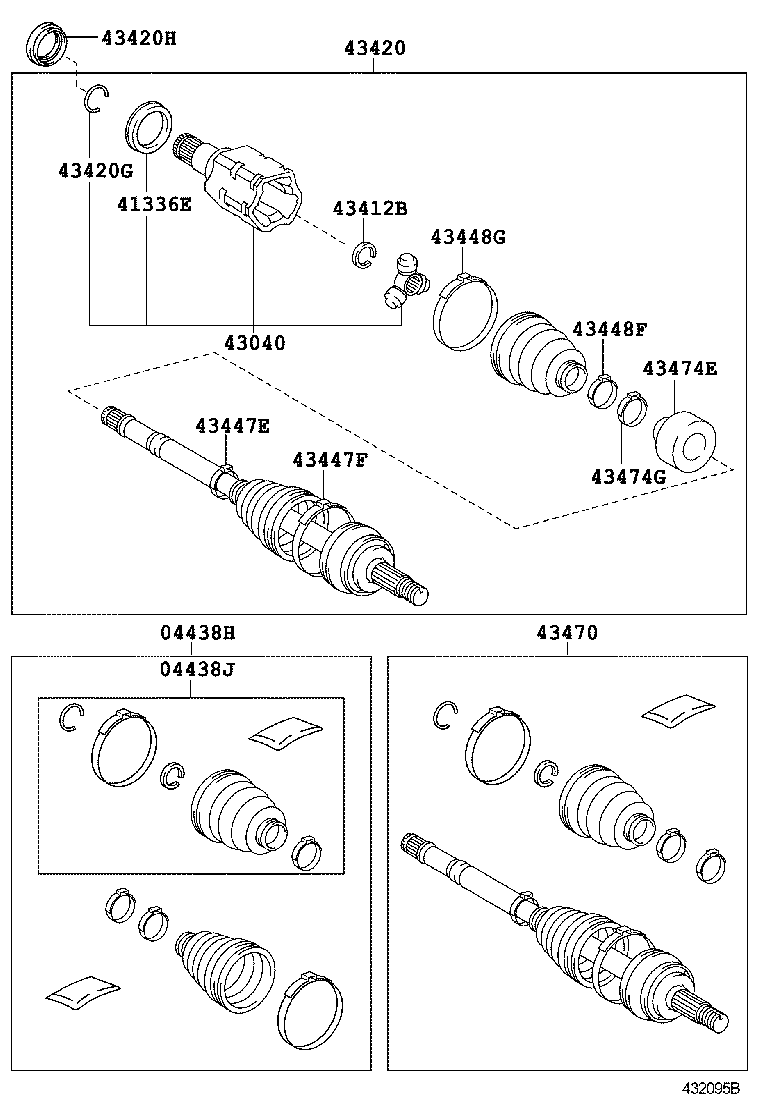 TOYOTA 0443805380 - Маншон, полуоска vvparts.bg