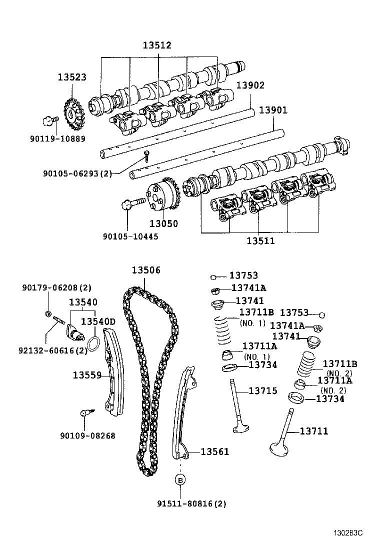 LEXUS 1352322020 - Комплект ангренажна верига vvparts.bg