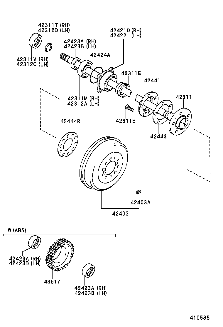 TOYOTA 90310-50006 - Комплект колесен лагер vvparts.bg