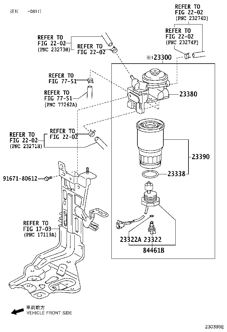 TOYOTA 23300-26110 - Горивен филтър vvparts.bg