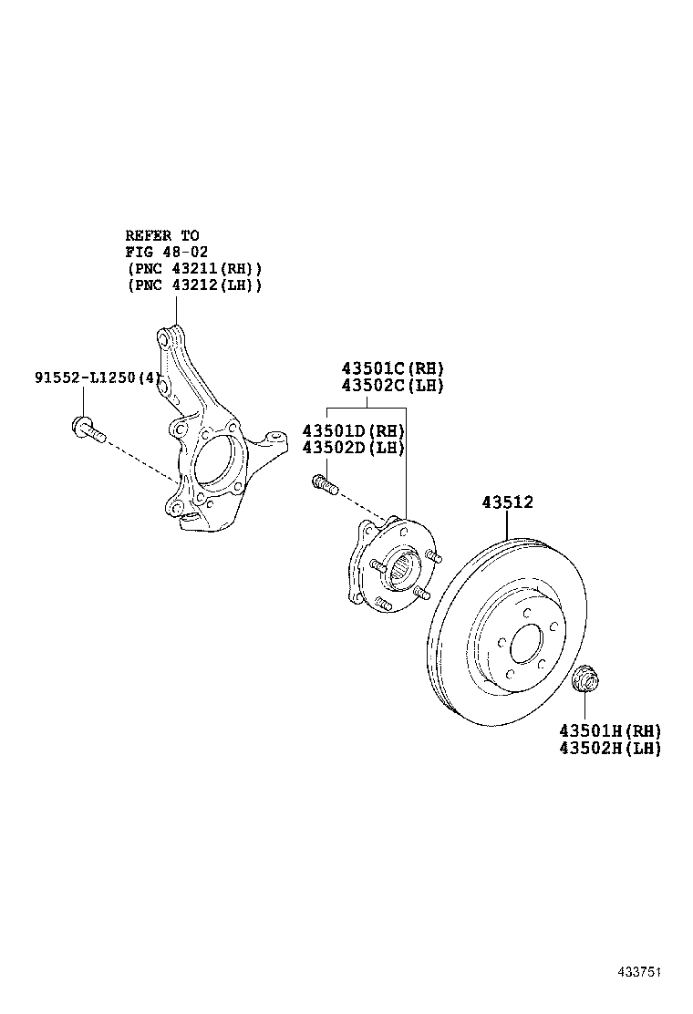 LEXUS 4351242090 - Спирачен диск vvparts.bg