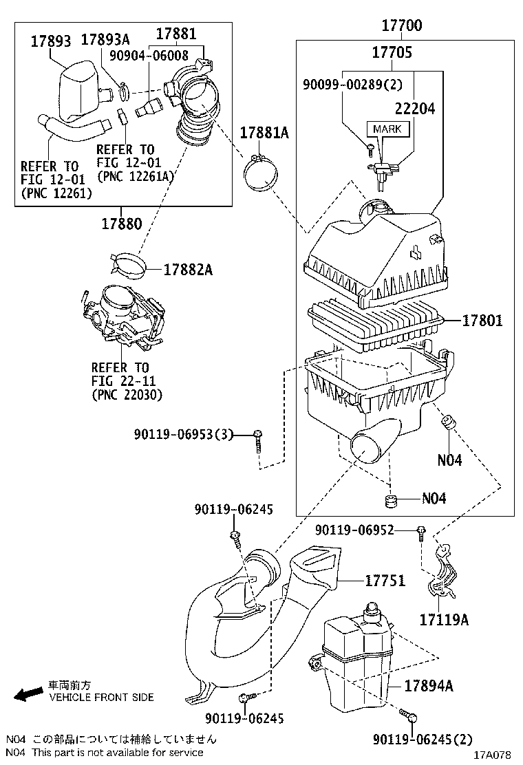 TOYOTA 17801-31120 - Въздушен филтър vvparts.bg