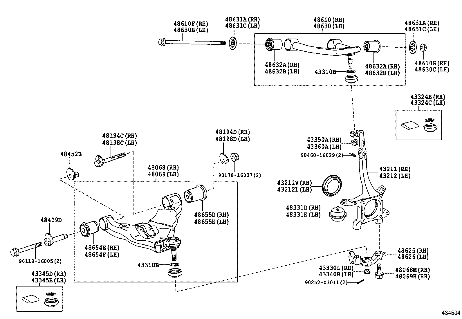 LEXUS 4865560050 - Тампон, носач vvparts.bg