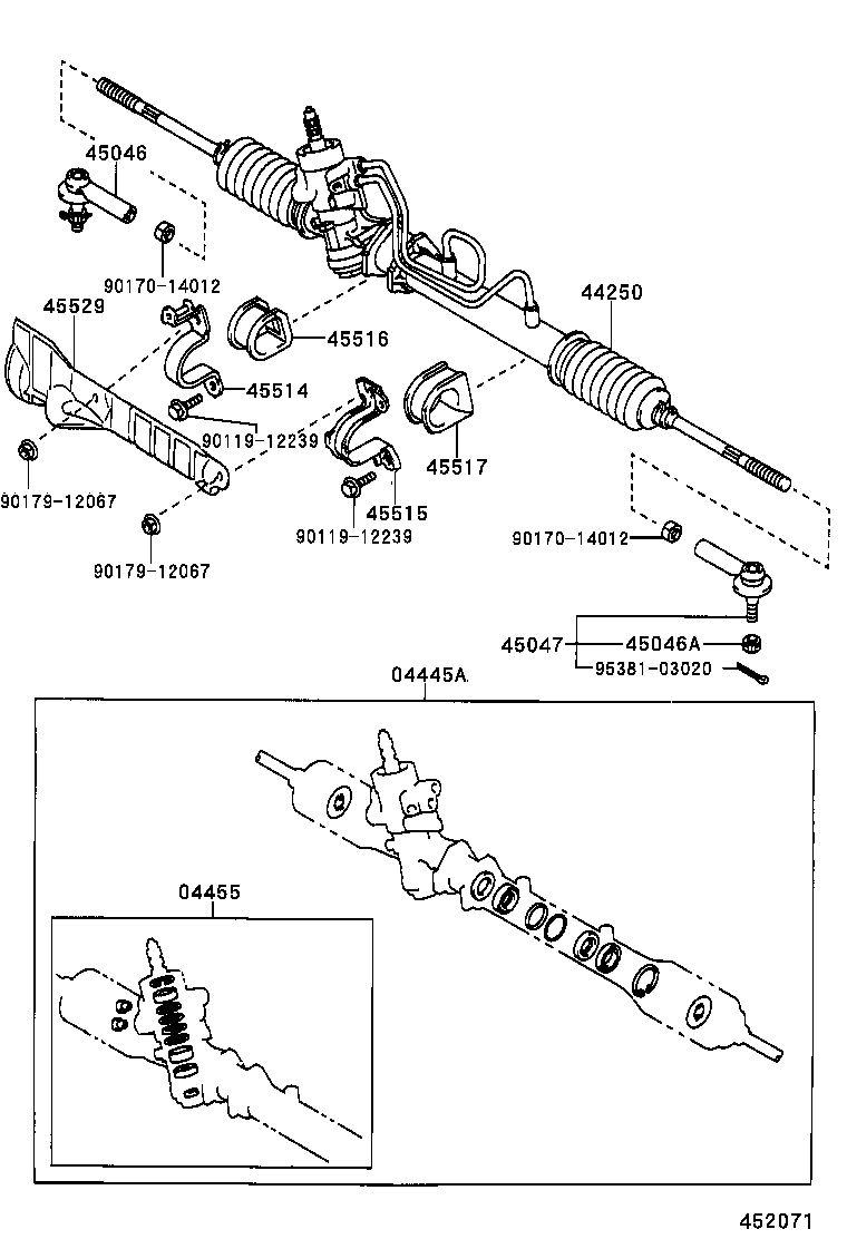 TOYOTA 44250-12580 - Кормилна кутия vvparts.bg