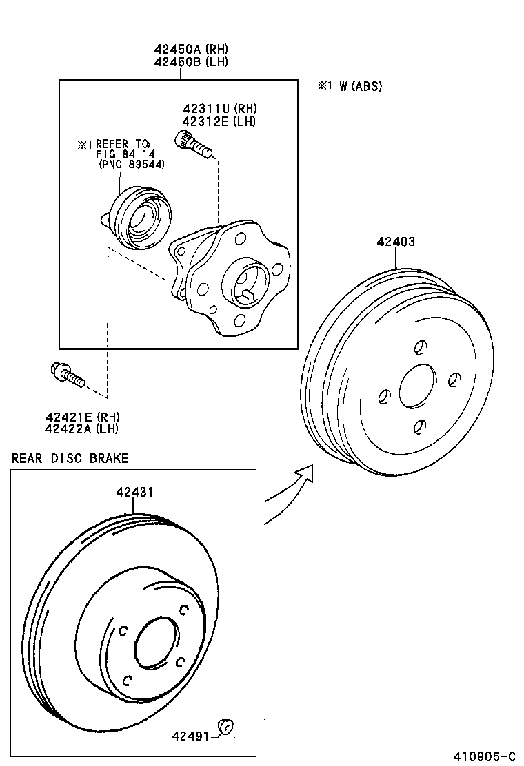 LEXUS 42431-52050 - Спирачен диск vvparts.bg