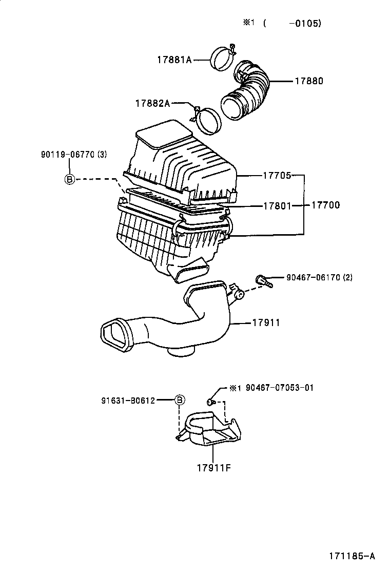 Opel 17801-64060 - Въздушен филтър vvparts.bg