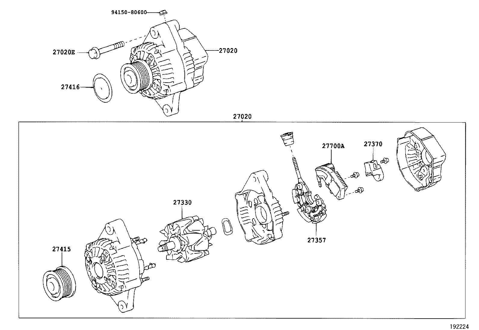 FORD 27060-30050 - Ремъчна шайба, генератор vvparts.bg