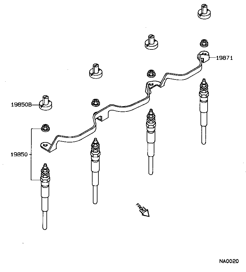 LEXUS 19850-64050 - Подгревна свещ vvparts.bg