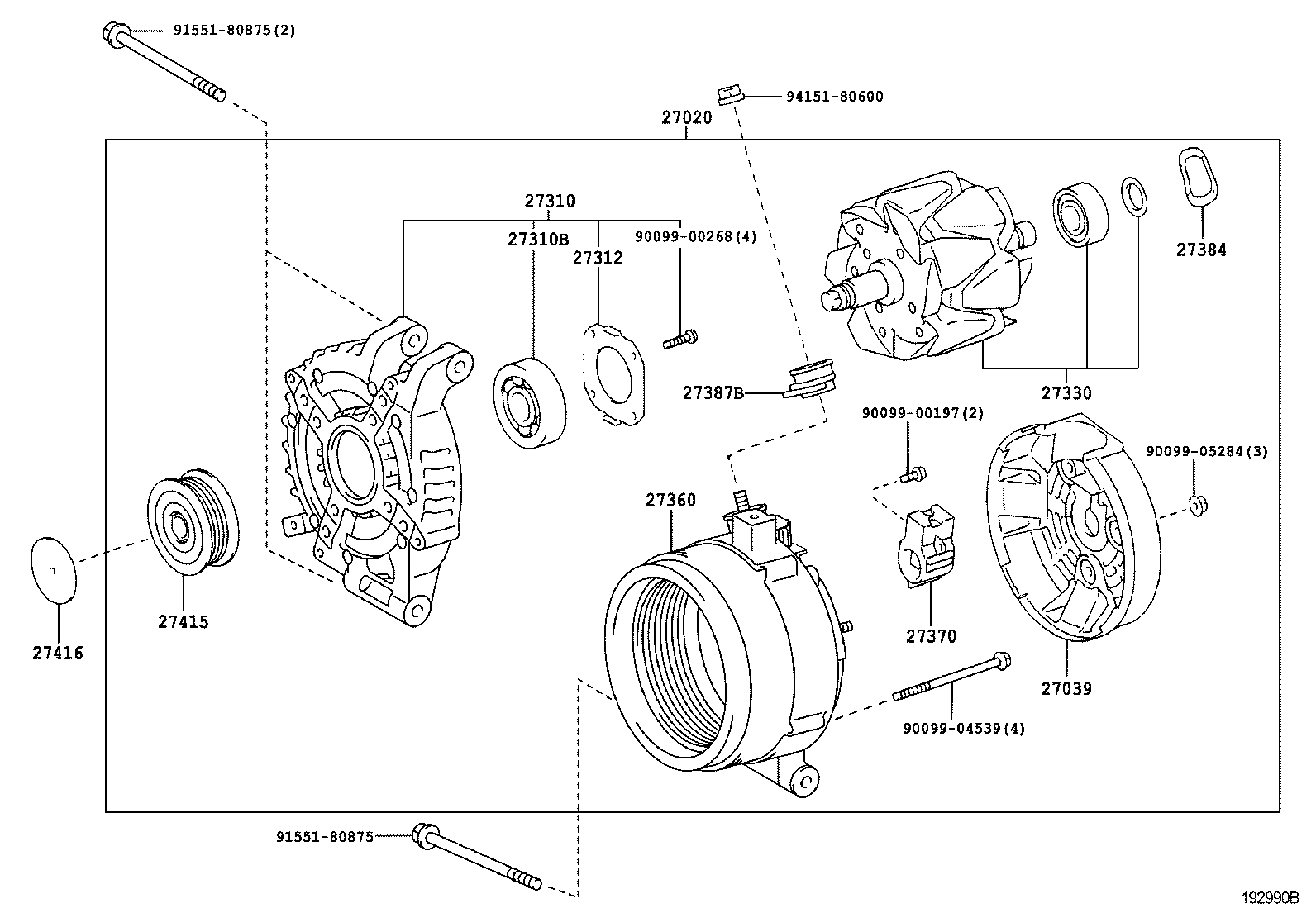 LEXUS 27060-0R050 - Ремъчна шайба, генератор vvparts.bg