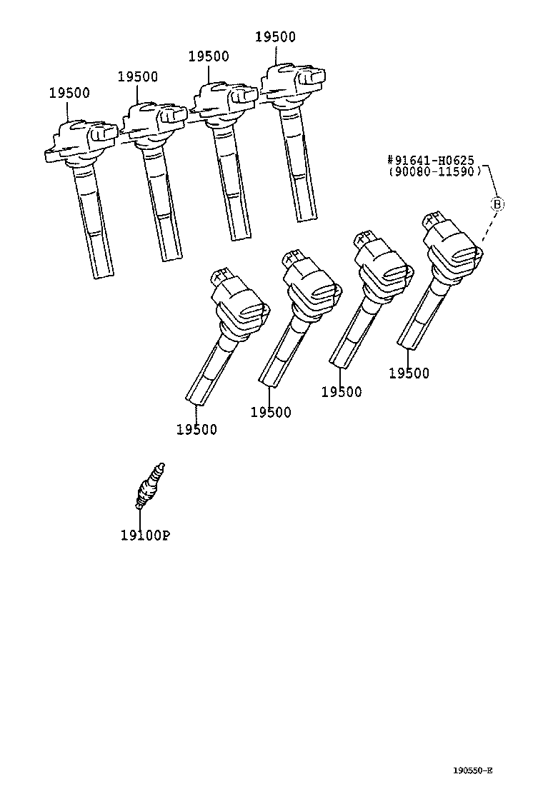 TOYOTA 90080-91180 - Запалителна свещ vvparts.bg