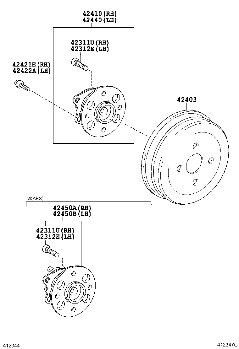 Daihatsu 42431-52070 - Спирачен барабан vvparts.bg