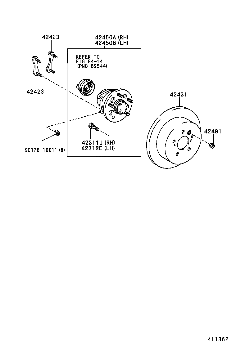 TOYOTA 90178-10011 - Комплект колесен лагер vvparts.bg