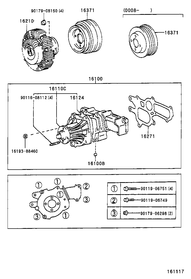 TOYOTA 16100-69355 - Водна помпа vvparts.bg