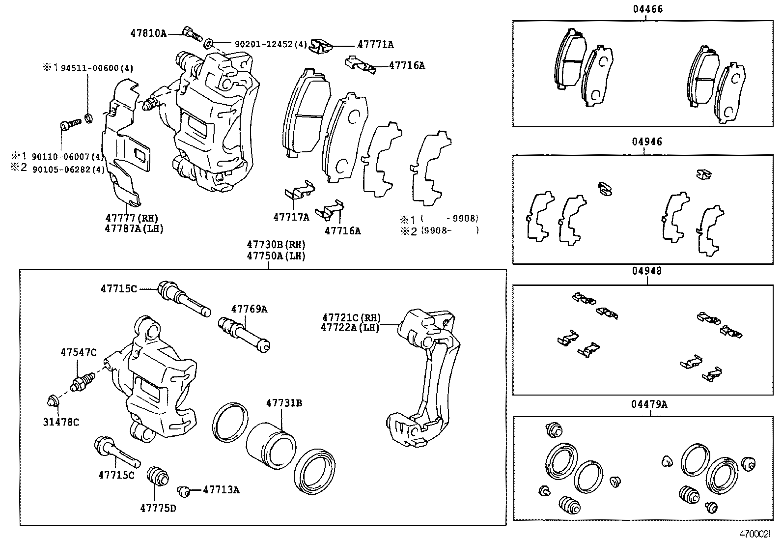 TOYOTA 47750-60110 - Спирачен апарат vvparts.bg