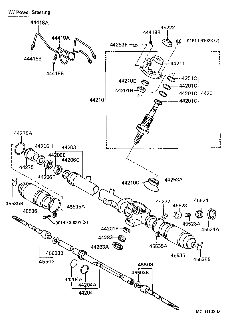 LEXUS 45535-20050 - Комплект маншон, кормилно управление vvparts.bg