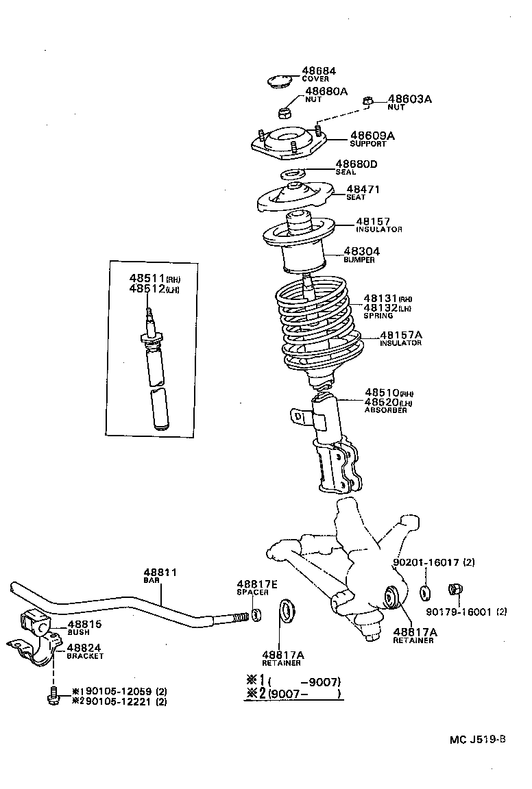 TOYOTA 48520-32081 - Амортисьор vvparts.bg