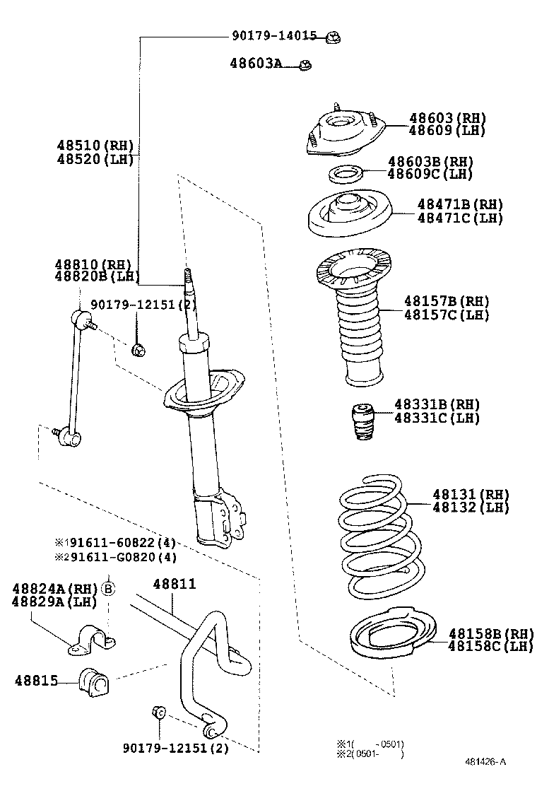 LEXUS 48609-33170 - Тампон на макферсън vvparts.bg