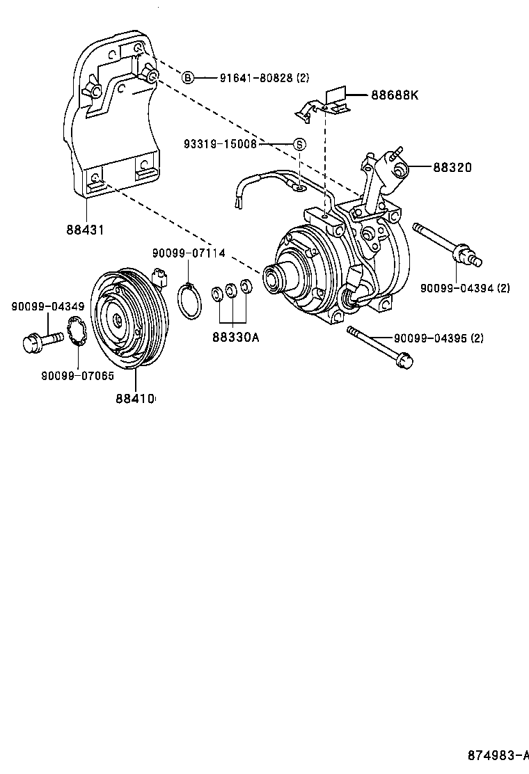 TOYOTA 88320-33160 - Компресор, климатизация vvparts.bg