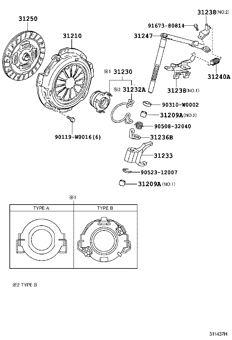 TOYOTA 31210-0H010 - Притискателен диск vvparts.bg