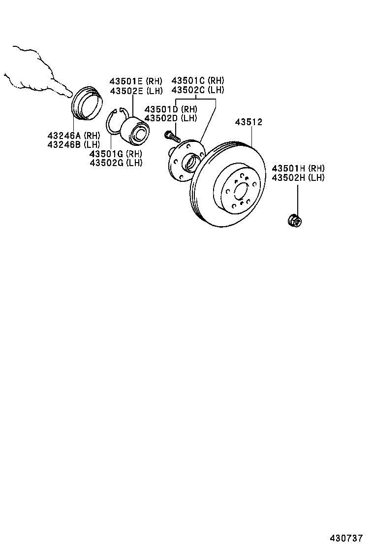 LEXUS 90363-W0001 - Комплект колесен лагер vvparts.bg