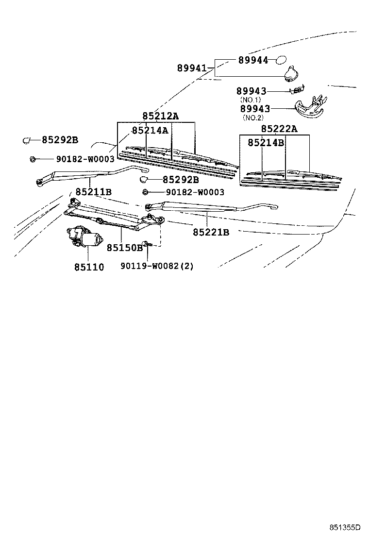 TOYOTA 85222-0F010 - Перо на чистачка vvparts.bg