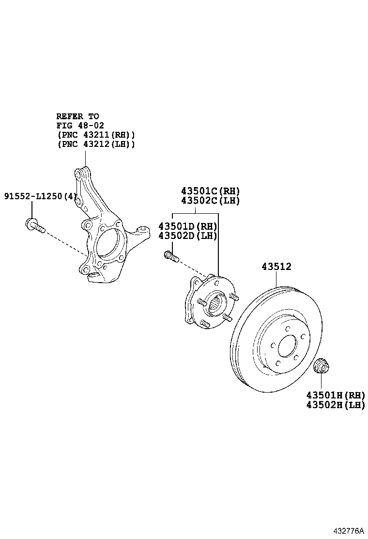 TOYOTA 43512-42100 - Спирачен диск vvparts.bg