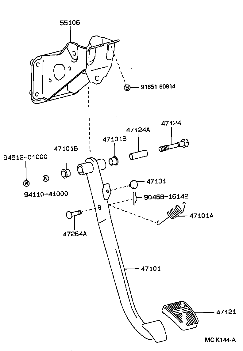 Daihatsu 9451201000 - Скоба, изпускателна система vvparts.bg