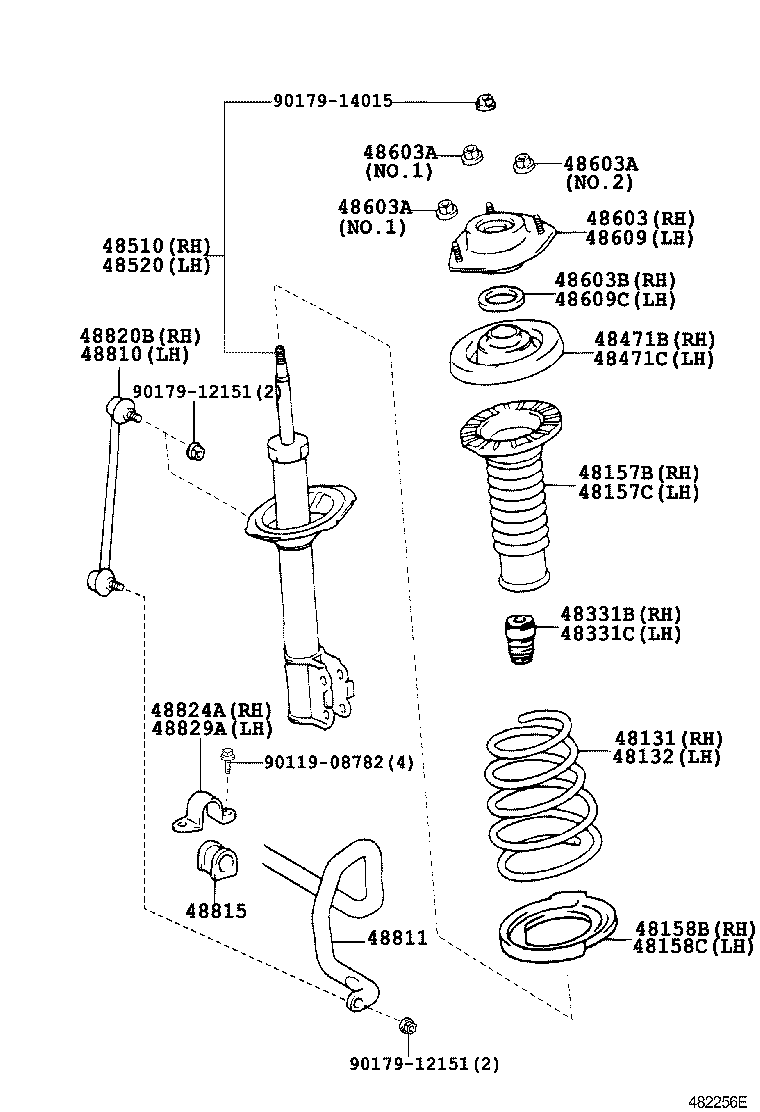 TOYOTA 48609-33210 - Окачване, амортисьор vvparts.bg