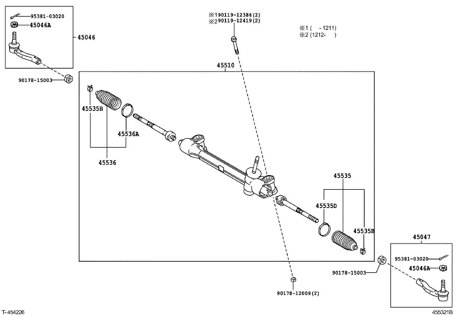 LEXUS 4504659115 - Накрайник на напречна кормилна щанга vvparts.bg