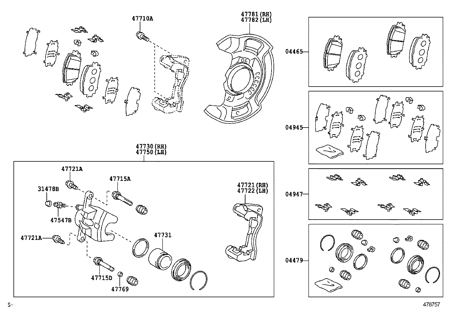 TOYOTA 4773012A10 - Спирачен апарат vvparts.bg