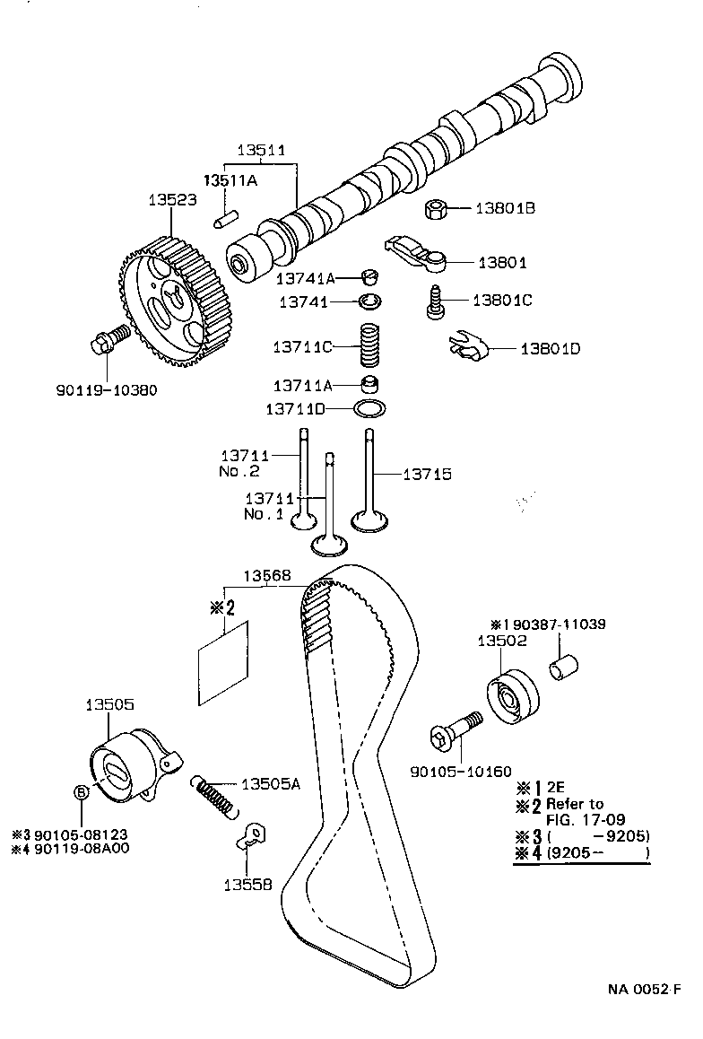 LEXUS 1350511010 - Обтяжна ролка, ангренаж vvparts.bg