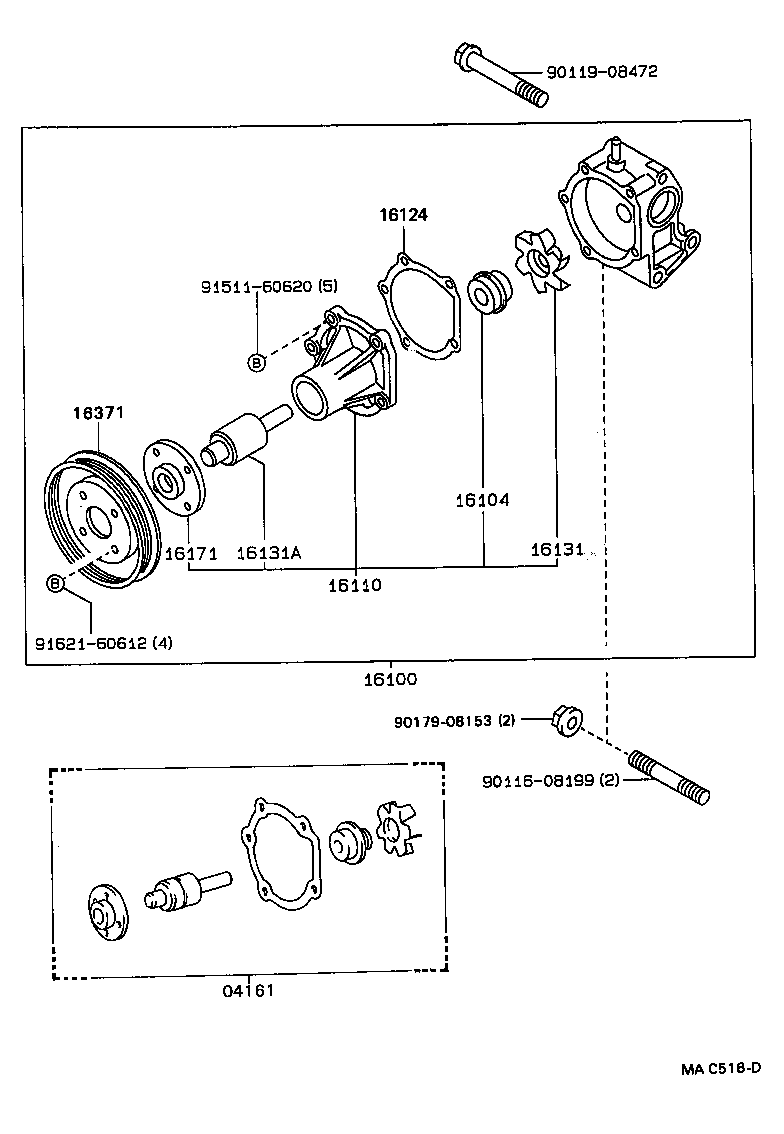 WIESMANN 16100-19225 - Водна помпа vvparts.bg