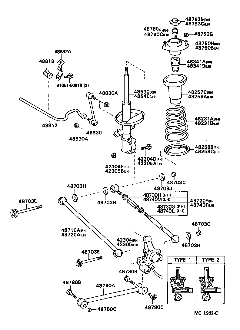 TOYOTA 48530-06060 - Амортисьор vvparts.bg