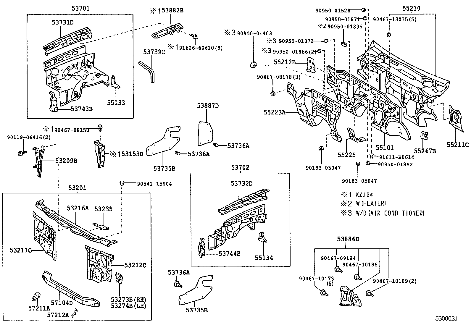 TOYOTA 9046710189 - Каре комплект, полуоска vvparts.bg