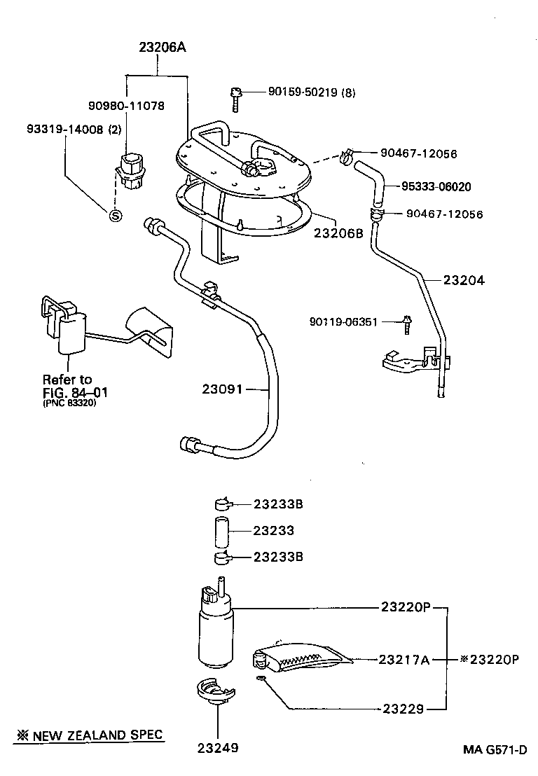 TOYOTA 23217-62020 - Горивна помпа vvparts.bg