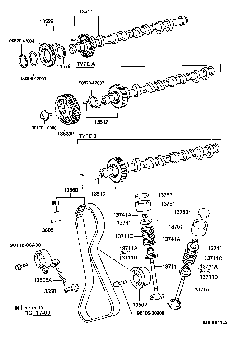 TOYOTA 13568-19106 - Ангренажен ремък vvparts.bg