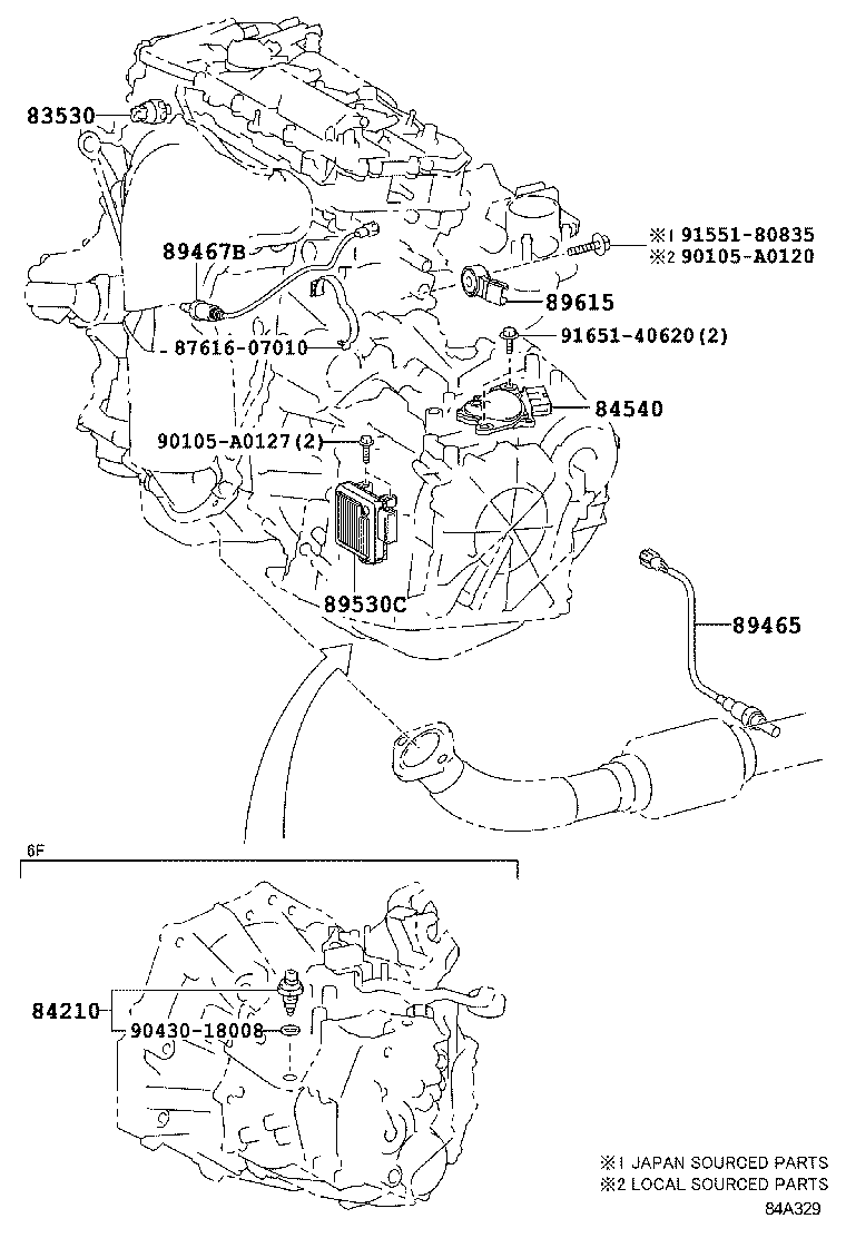 TOYOTA 8946706100 - Ламбда-сонда vvparts.bg