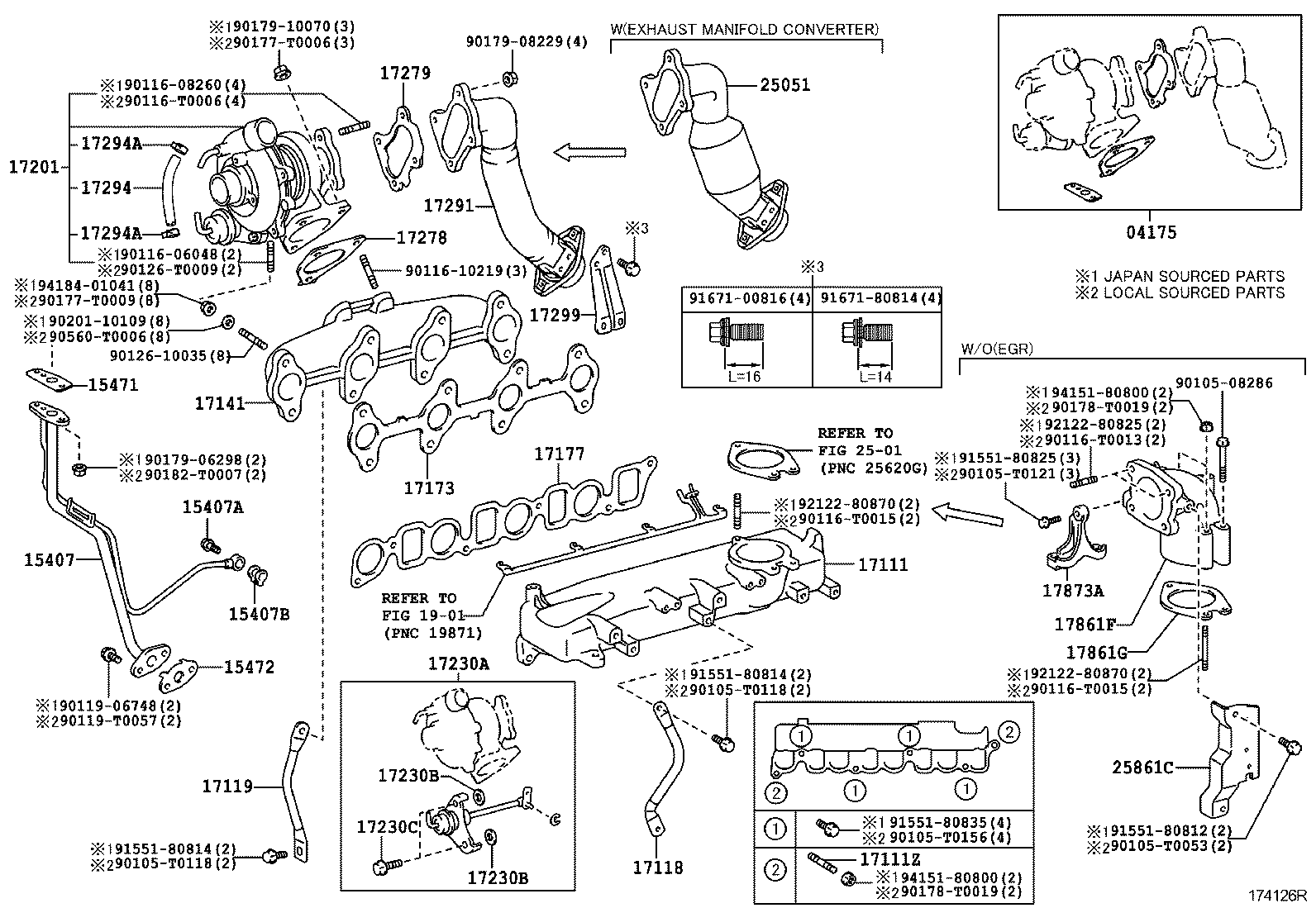 TOYOTA (FAW) 17201-0L030 - Монтажен комплект, турбина vvparts.bg