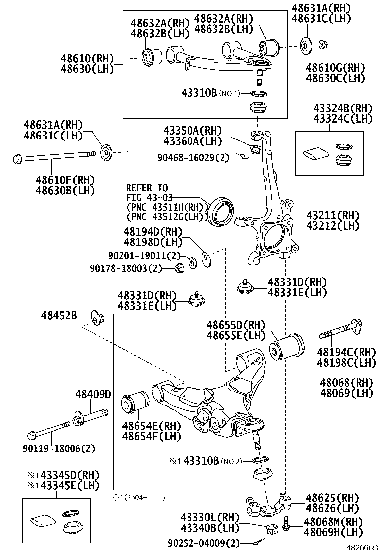 TOYOTA 48069-60030 - Носач, окачване на колелата vvparts.bg