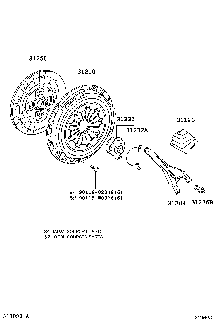 Scion 31230-12180 - Аксиален лагер vvparts.bg