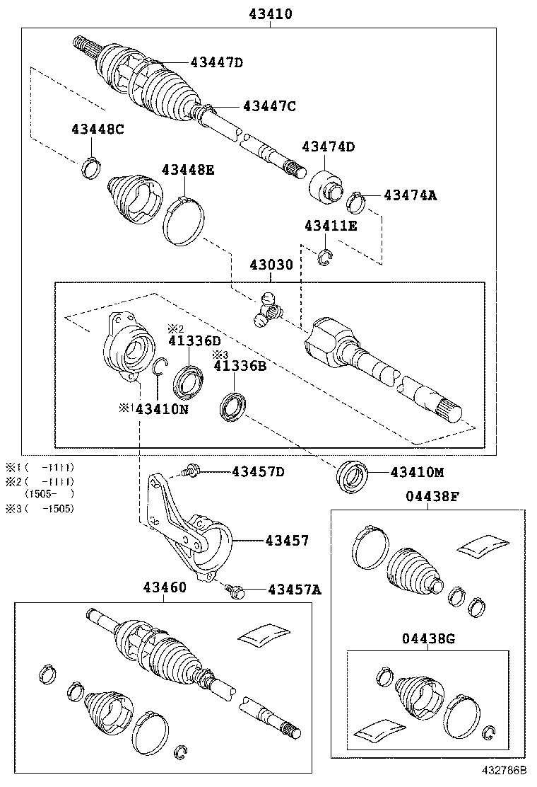 TOYOTA 0442705250 - Маншон, полуоска vvparts.bg