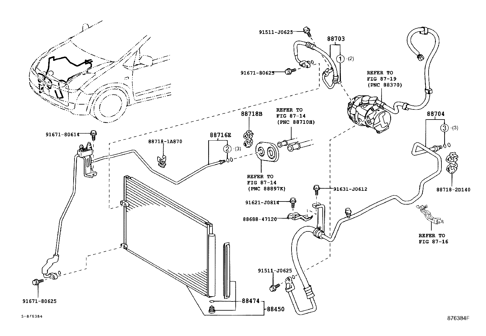 TOYOTA 88450-47020 - Кондензатор, климатизация vvparts.bg