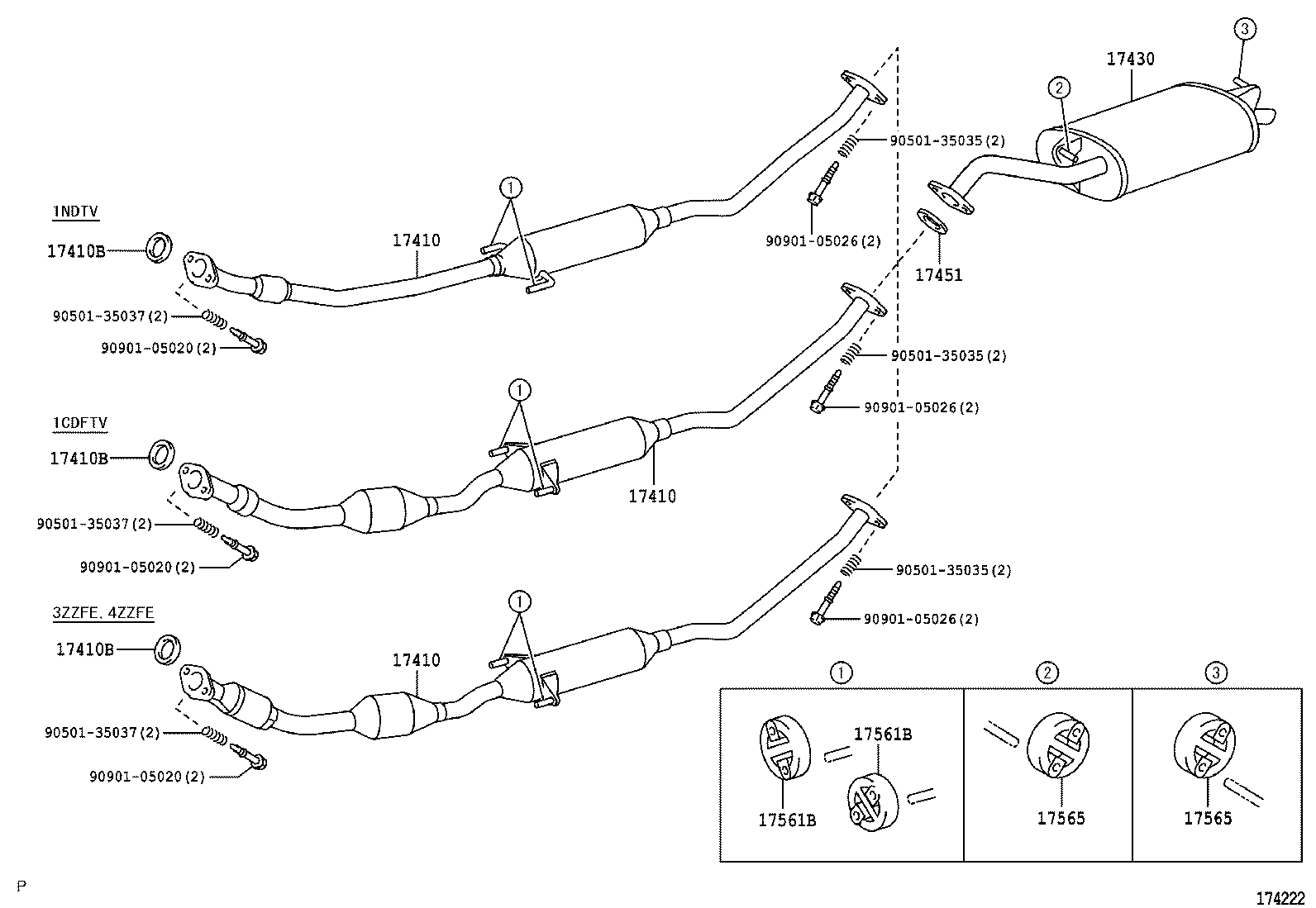 TOYOTA 17430-22320 - Крайно гърне vvparts.bg