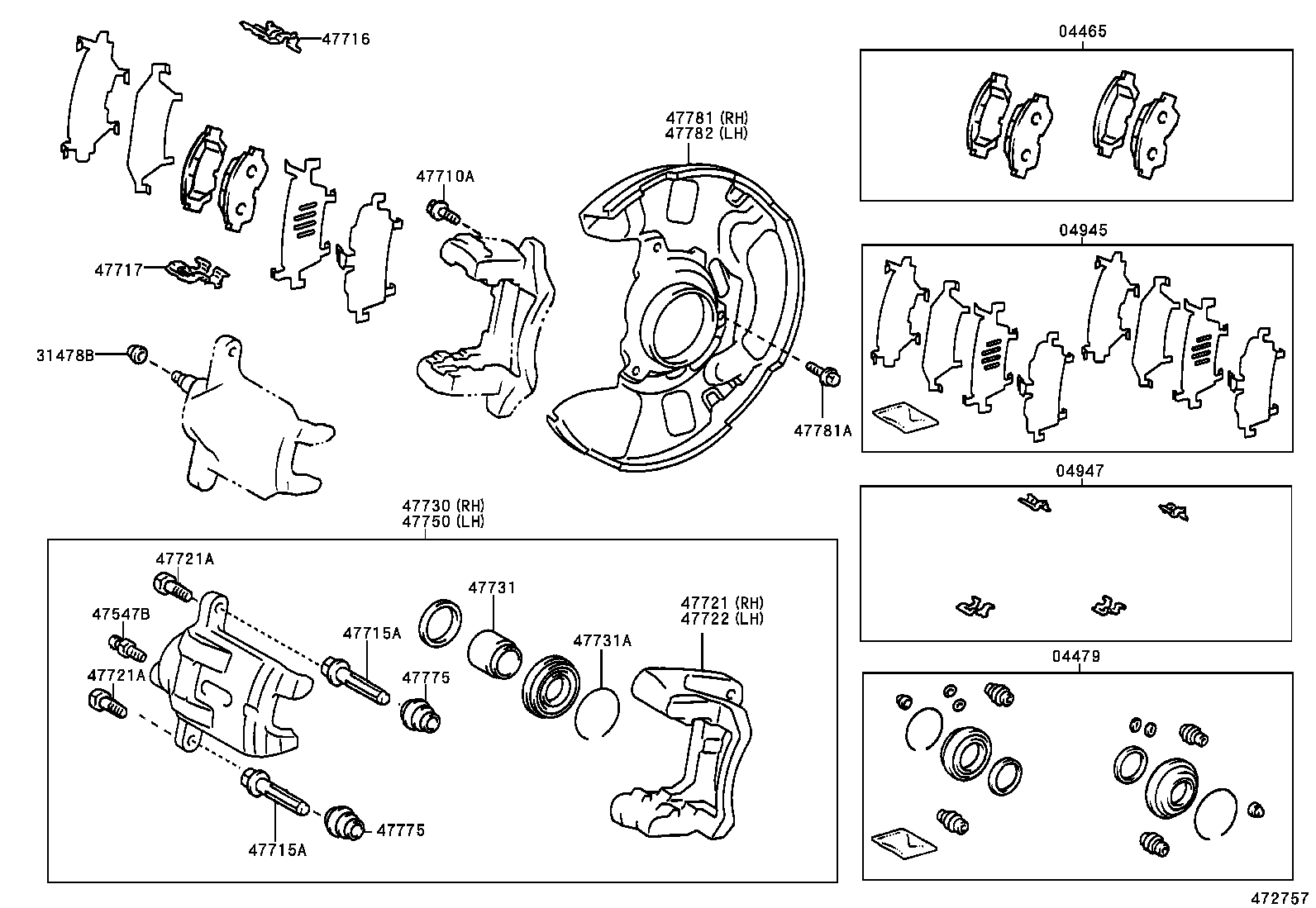 TOYOTA 4773020600 - Спирачен апарат vvparts.bg